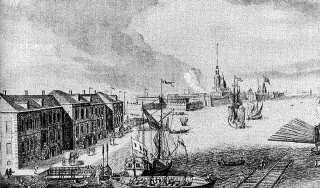 Вид вверх по Невереке от Адмиралтейства и Академии наук 1753 г Фрагмент - фото 33