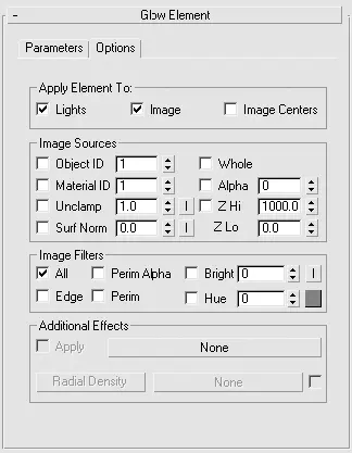 Рис 519Вкладка Options Режимы свитка Glow Element Элемент сияния Для - фото 349