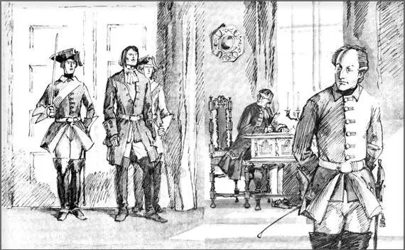 Человек с белым пером указал поручику место где ему стоять снял шляпу и исчез - фото 15