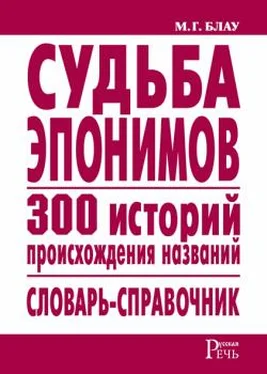 Марк Блау Судьба эпонимов. 300 историй происхождения слов. Словарь-справочник обложка книги