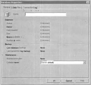 Рис З7 Диалоговое окно Database Properties 3 В поле Name Имя введите имя - фото 28