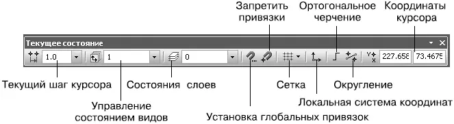 Рис 140Панель инструментов Текущее состояние На этой панели размещены - фото 47