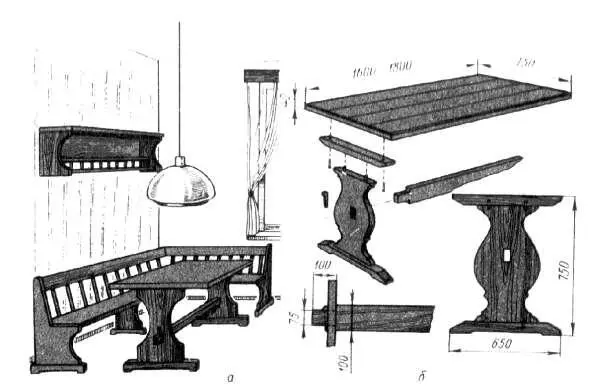 Рис 93 Обеденный стол и скамейки В комплект могут входить стол скамейка или - фото 119