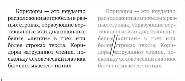 Рис 228 Коридор из пробелов правильное разнесение слов заголовка на разные - фото 55