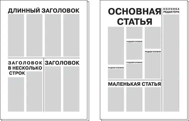 Рис 31 Компоновка материалов на газетной полосе При компоновке материалов - фото 58