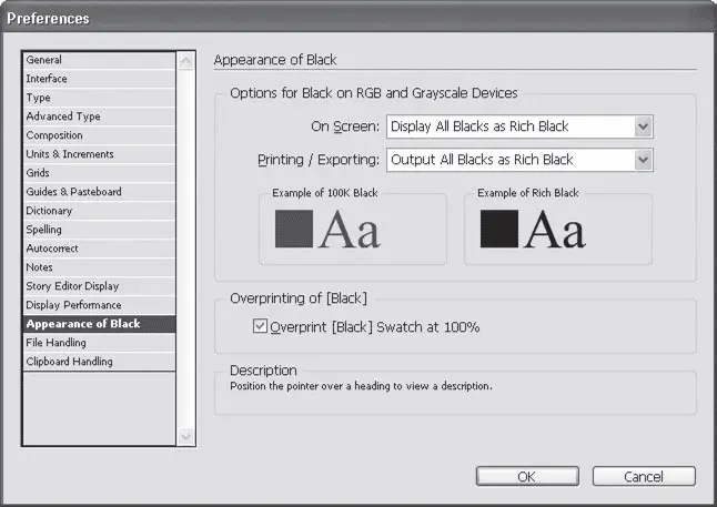 Рис 715 Настройки черного цвета В области Options for Black on RGB and - фото 161