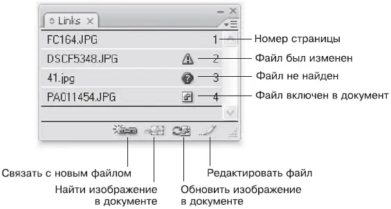 Рис 1213 Палитра Links Связи С помощью палитры LinksСвязи мы также можем - фото 246
