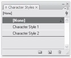 Рис 171 Палитра Character Styles Стили символов и ее меню Начать работу с - фото 341