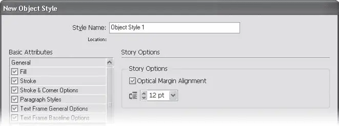 Рис 1732 Диалоговое окно настроек стиля объектов раздел Story Options - фото 372