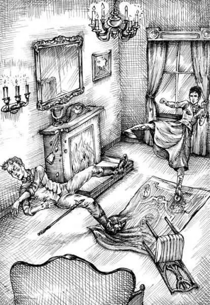 ONE OF HER KICKS FOUND ITS MARK AND DARCY WAS SENT INTO THE MANTELPIECE WITH - фото 8