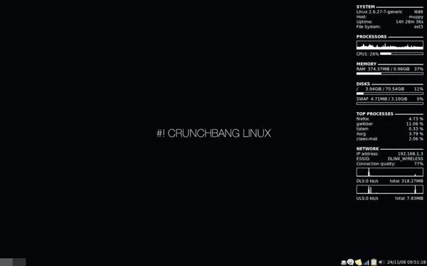 CrunchEee модификация CrunchBang Linux Lite разновидности Ubuntu с оконным - фото 132