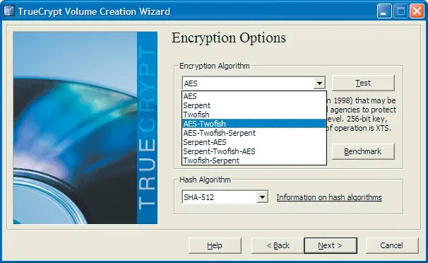 Утилита TrueCrypt предоставляет возможность выбора между различными - фото 160