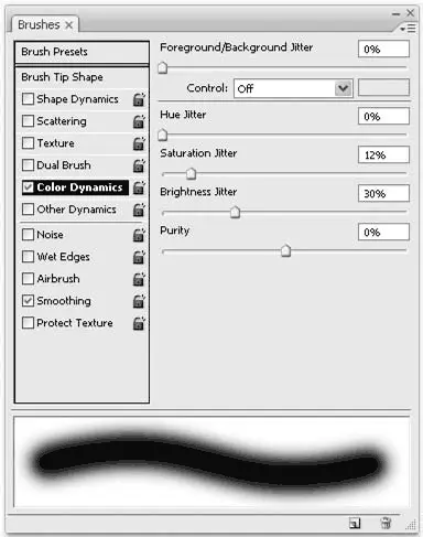 Рис 1224 Палитра Brushes Кисти раздел Color Dynamics Динамика цвета За - фото 128