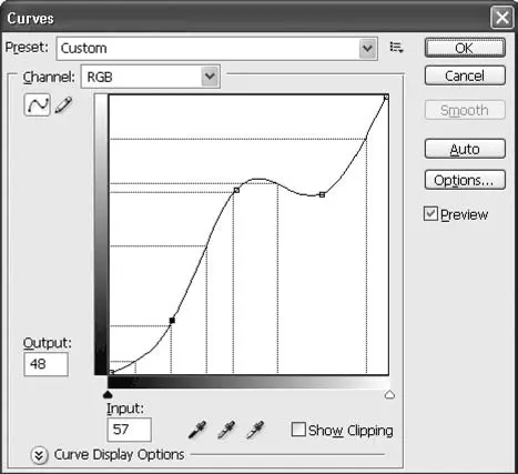 Рис 1316 Окно команды Curves Кривые со сложным графиком преобразования - фото 167