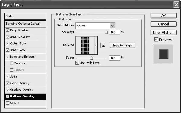 Рис 2131 Раздел Pattern Overlay Наложение узора окна Layer Style Стиль - фото 331