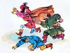 А бременские музыканты осел собака кот и петух остались жить у них в доме - фото 17