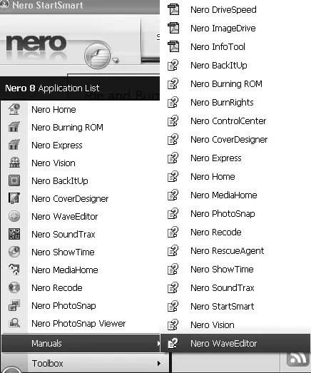 Рис 29Перечень инструкций пакета Nero 8 Premium Как видите в этом списке - фото 14