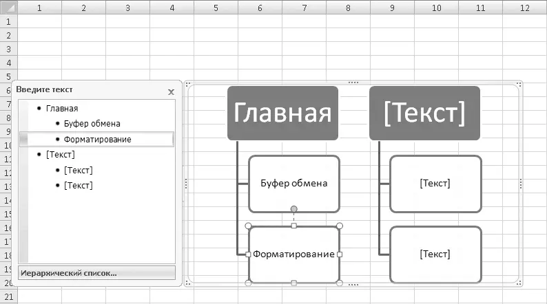 Рис 1014Ваш текст в блоках SmartArt Двух подчиненных блоков нам явно - фото 162