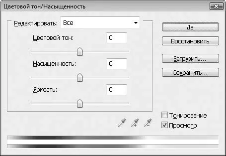 Рис 34Диалоговое окно Цветовой тонНасыщенность Команда - фото 42