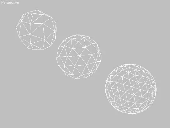 Рис 214Три объекта GeoSphere Геосфера различающиеся типом оболочки Tetra - фото 117