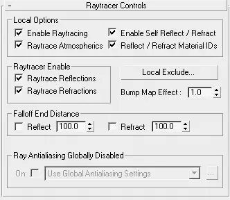 Рис 320Свиток Raytracer Controls Управление трассировкой Область Local - фото 231