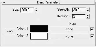 Рис 329Свиток Dent Parameters Параметры вмятин настроек карты Dent - фото 240