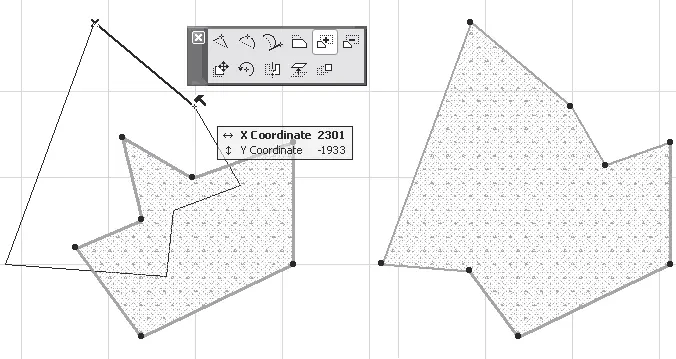 Рис 424 Логическое сложение контуров Subtract from Polygon Логическое - фото 308