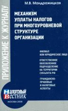 Марина Мандражицкая Механизм уплаты налогов при многоуровневой структуре организации обложка книги