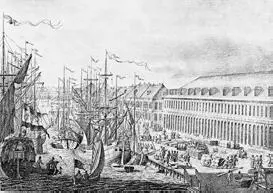 Вид Биржи и Гостиного двора на Малой Неве Офорт М И Махаева 1749 Но было - фото 46