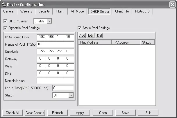 Рис 1518 Содержимое вкладки DHCP Server Сервер DHCP На данной вкладке - фото 182