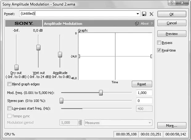 Рис 66Окно Amplitude Modulation Амплитудная модуляция На левой оси графика - фото 103