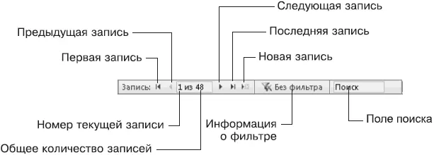 Рис 77Панель перехода по записям Для удаления записи можно щелкнуть правой - фото 444