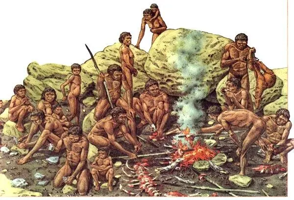 Китай 500000 лет назад Группа Homo erectus устраивается на ночную стоянку - фото 9