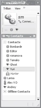 Рис 114 Окно программы Trillian Совет Самые популярные обложки для - фото 14