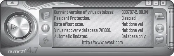 Рис 328 Окно программы avast Antivirus Home Edition Кроме оперативной - фото 89