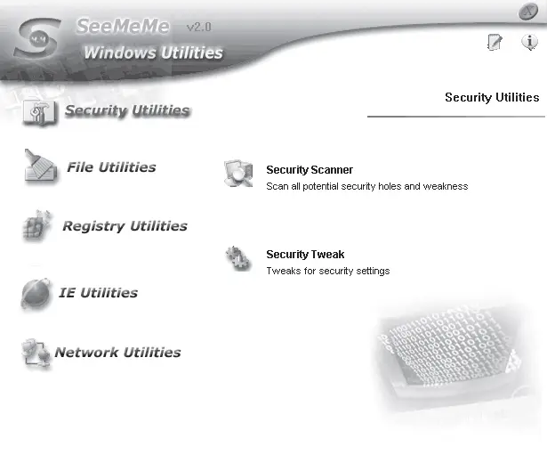 Рис 532 Окно программы SeeMeMe Windows Utilities Security Scanner входит - фото 184