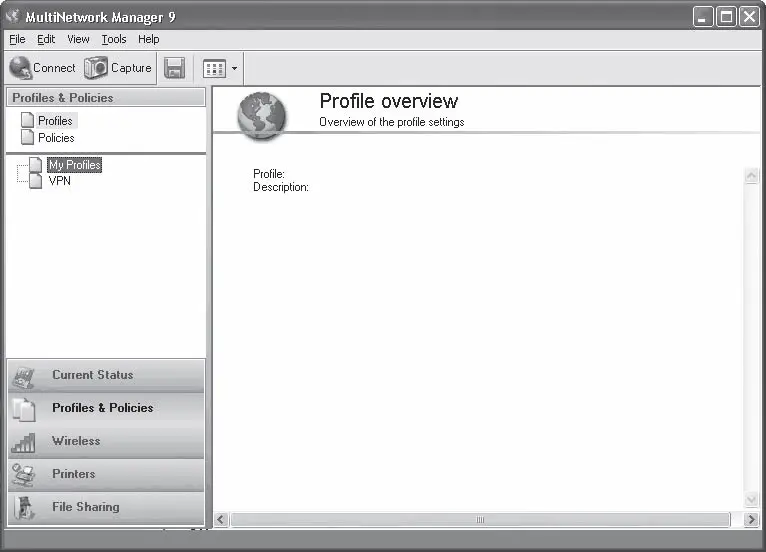 Рис 68 Окно программы MuItiNetwork Manager Просмотреть созданные профили - фото 136
