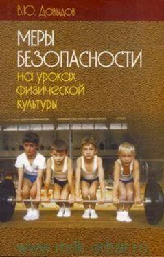 Владимир Давыдов Меры безопасности на уроках физической культуры обложка книги