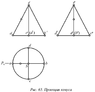 Проекция as образующей AS ограничивает контур на фронтальной проекции а ее - фото 53