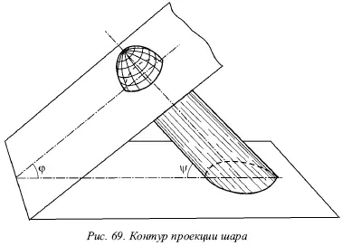 Точки пересечения поверхности шара с осью вращения Е и F рис 65 принято - фото 57