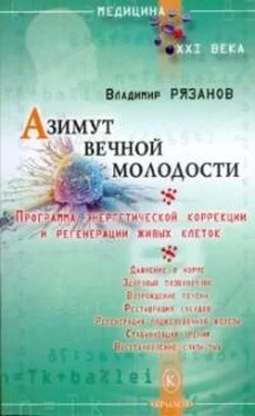 Владимир Рязанов Азимут вечной молодости. Программа энергетической коррекции и регенерации живых клеток обложка книги