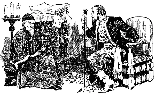 Царь нетерпеливо всматривался в спокойное лицо митрополита слабо освещенное - фото 26