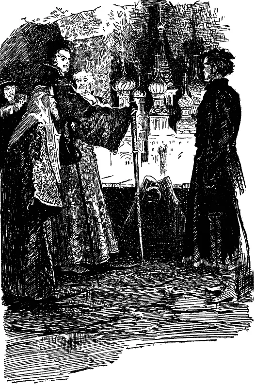 На дощатом помосте освещенном свечами стояла великолепная модель Покровского - фото 31