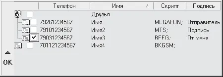 Рис 311Перечень абонентов 2 Установите флажки напротив тех контактов кому - фото 76