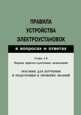 Валентин Красник Правила устройства электроустановок в вопросах и ответах. Глава 1.8. Нормы приемо-сдаточных испытаний. Пособие для изучения и подготовки к проверке знаний обложка книги