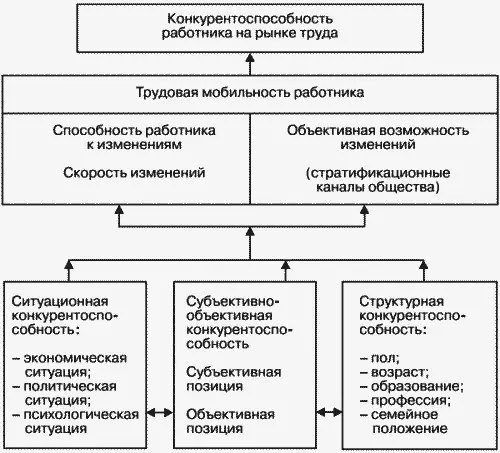 Рис 55 Конкурентоспособность работника на рынке труда и ее составные - фото 60