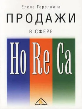 Елена Горелкина Продажи в сфере HoReCa обложка книги