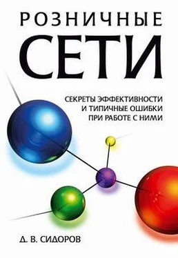 Дмитрий Сидоров Розничные сети. Секреты эффективности и типичные ошибки при работе с ними обложка книги