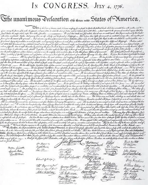 Декларация независимости США подписанная 4 июля 1776 года Сама Декларация - фото 2