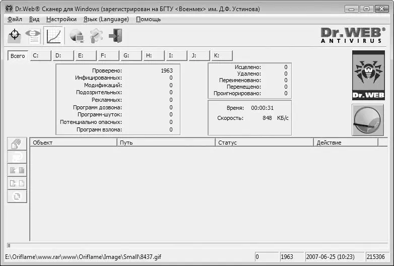 Рис 420Отображение статистики по каждому объекту проверки Обнаруженные - фото 67